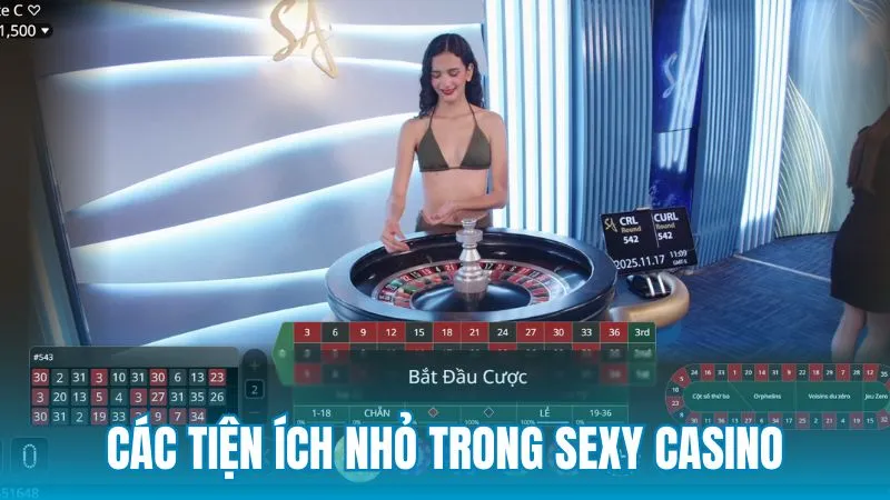 Các tiện ích nhỏ nhưng thiết thực trong Sexy Casino